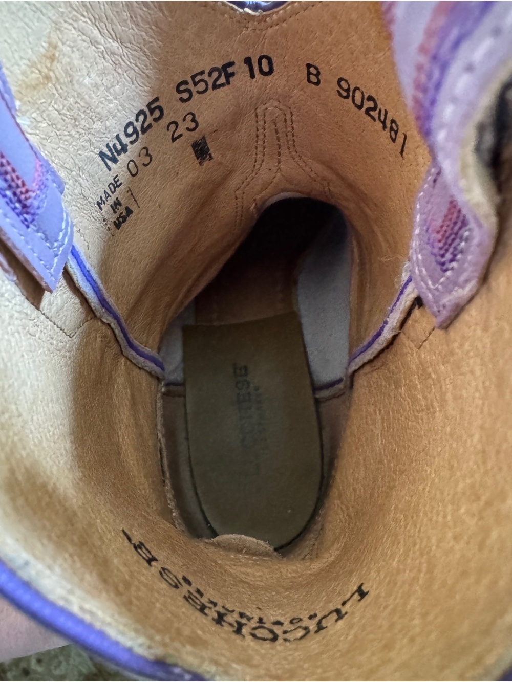 Lucchese Limited Release Lilac Ankle Boots - Picture 5 of 8